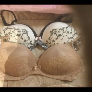 SOLD.       Two Victoria Secret Bras 38C No Wire